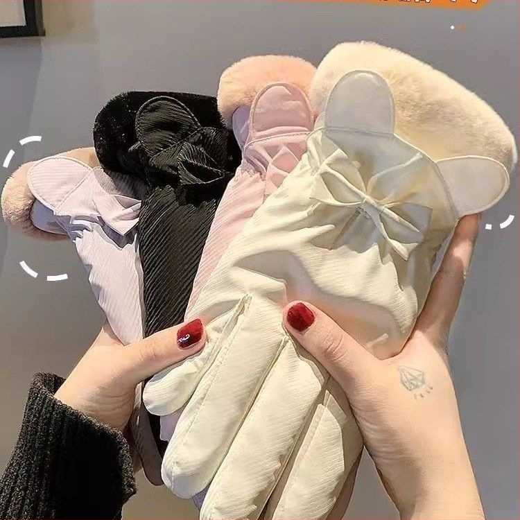 Moterų žieminiai pirštinės elektrinio dviračio važiavimui – atsparūs vandeniui, Ice Silk ir medvilnės audinys, Flip-cover stilius, 2025 m. leidimas