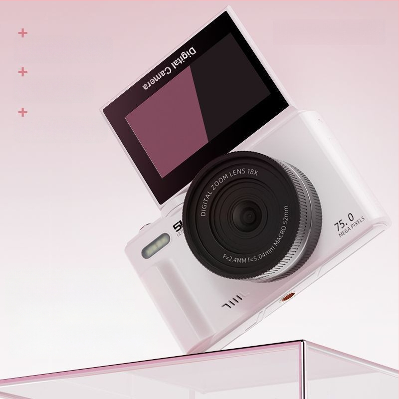 Безогледална цифрова камера, 75-мегапикселна, 18x оптично увеличение, microSD съхранение