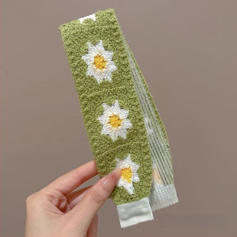 Juukse aksessuaar - juukselindi bangade ja säkuhaavade juukse jaoks - prantsuse stiilis retro kootud Velcro, taime mustriga, lastele