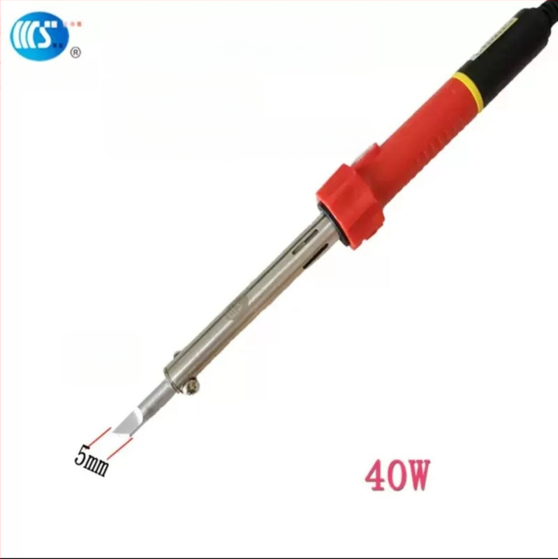 Mājās lietojams lodēšanas instruments 30-60W, 220V ar gumijas rokturi — lodēšanas pildspalva ar galiem: izliekts, taisns, plakans un potkovveidīgs (modelis WS-708)