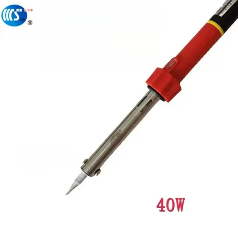 Mājās lietojams lodēšanas instruments 30-60W, 220V ar gumijas rokturi — lodēšanas pildspalva ar galiem: izliekts, taisns, plakans un potkovveidīgs (modelis WS-708)