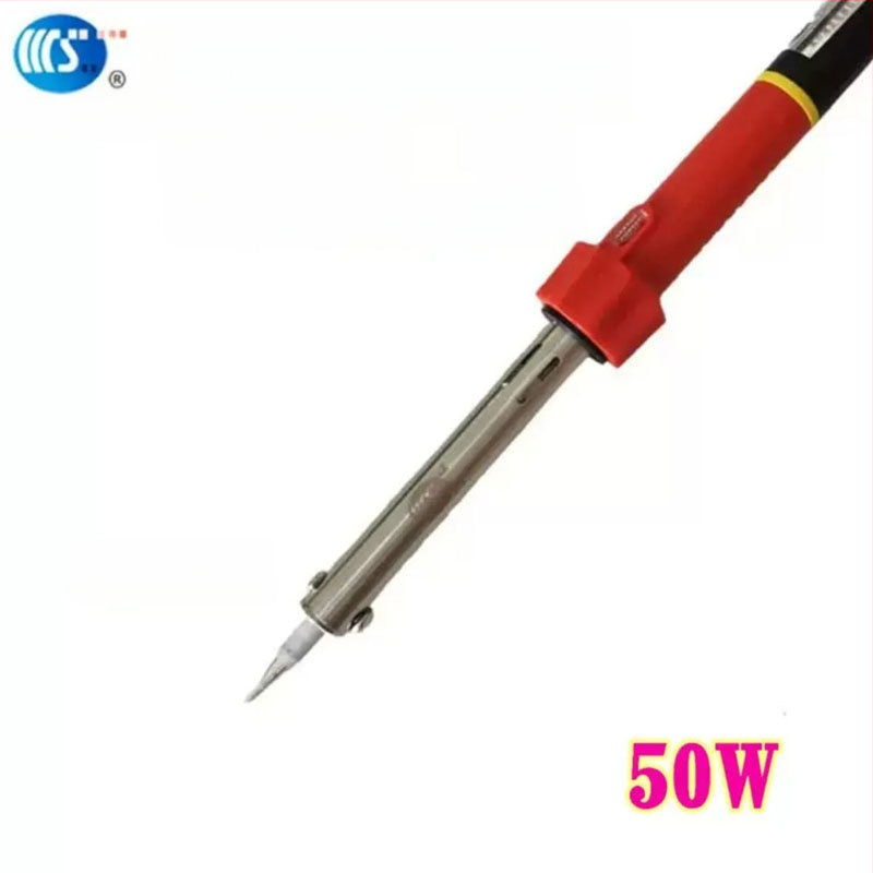 Mājās lietojams lodēšanas instruments 30-60W, 220V ar gumijas rokturi — lodēšanas pildspalva ar galiem: izliekts, taisns, plakans un potkovveidīgs (modelis WS-708)