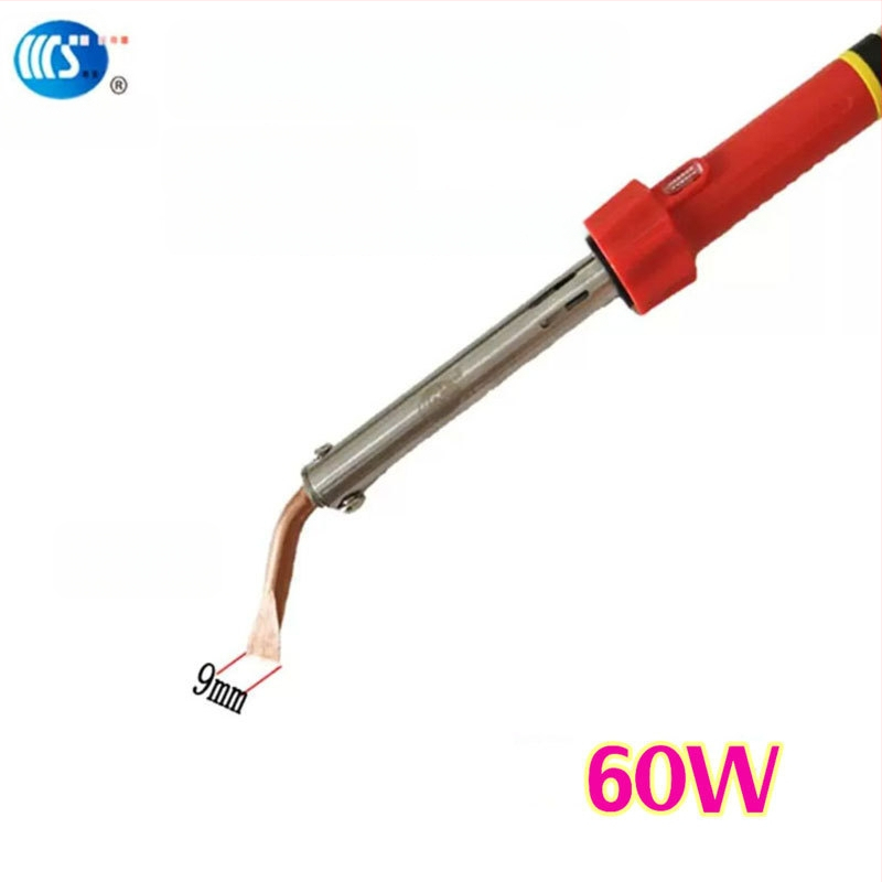 Mājās lietojams lodēšanas instruments 30-60W, 220V ar gumijas rokturi — lodēšanas pildspalva ar galiem: izliekts, taisns, plakans un potkovveidīgs (modelis WS-708)