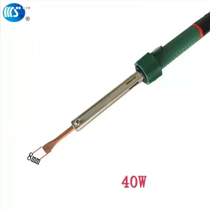 Mājās lietojams lodēšanas instruments 30-60W, 220V ar gumijas rokturi — lodēšanas pildspalva ar galiem: izliekts, taisns, plakans un potkovveidīgs (modelis WS-708)