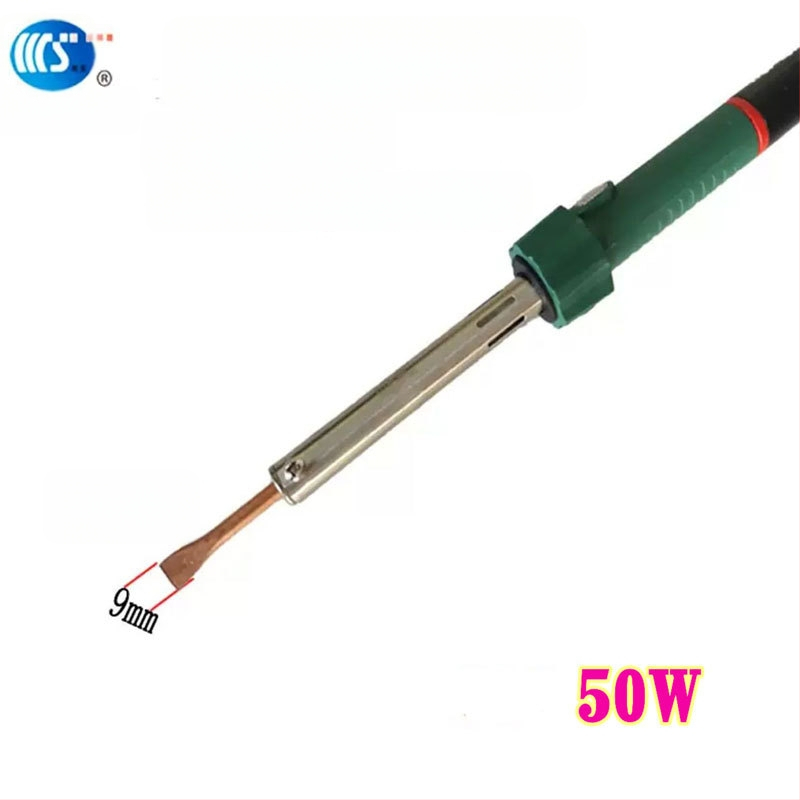 Mājās lietojams lodēšanas instruments 30-60W, 220V ar gumijas rokturi — lodēšanas pildspalva ar galiem: izliekts, taisns, plakans un potkovveidīgs (modelis WS-708)