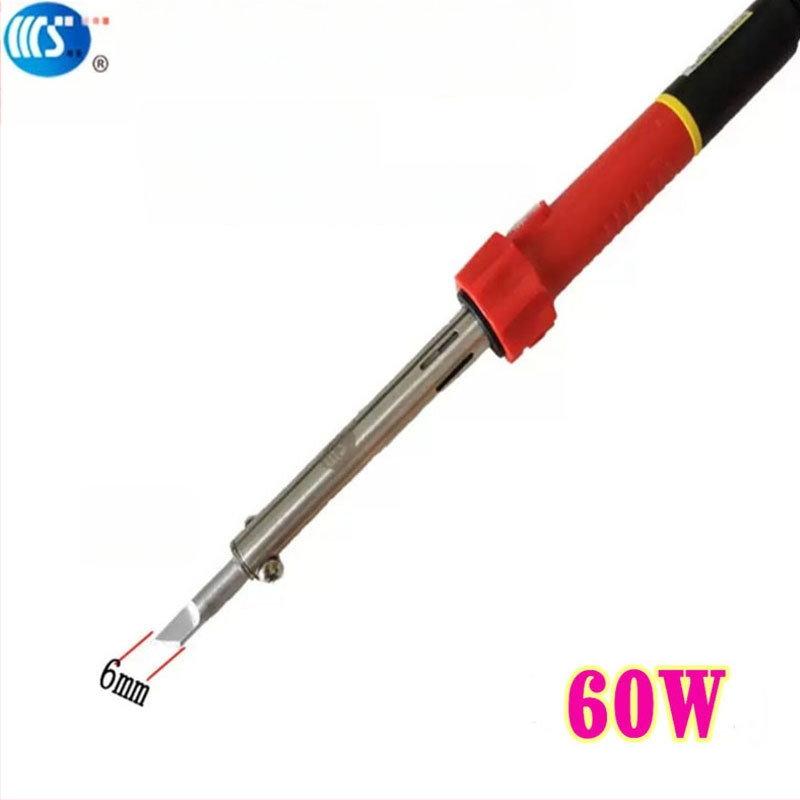 Mājās lietojams lodēšanas instruments 30-60W, 220V ar gumijas rokturi — lodēšanas pildspalva ar galiem: izliekts, taisns, plakans un potkovveidīgs (modelis WS-708)