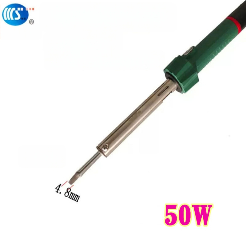 Mājās lietojams lodēšanas instruments 30-60W, 220V ar gumijas rokturi — lodēšanas pildspalva ar galiem: izliekts, taisns, plakans un potkovveidīgs (modelis WS-708)