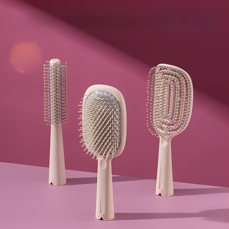 Gaisa spilvena masāžas ķemme gariem matiem — plastmasas, masāža, viļņošana, ķemmēšana