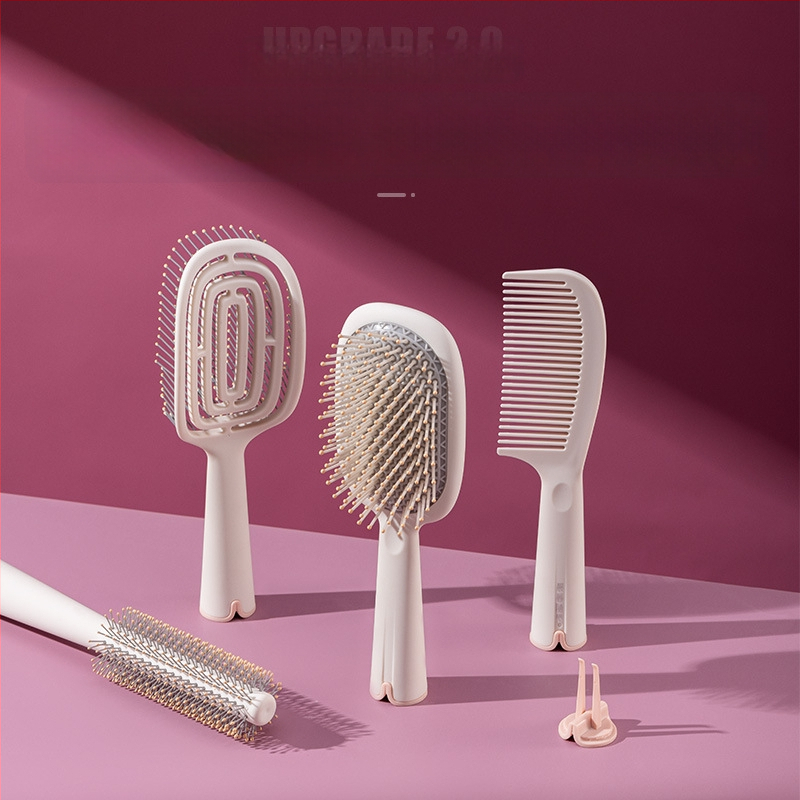 Gaisa spilvena masāžas ķemme gariem matiem — plastmasas, masāža, viļņošana, ķemmēšana