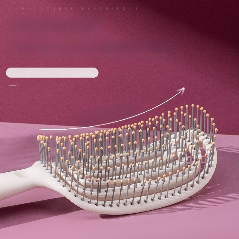 Gaisa spilvena masāžas ķemme gariem matiem — plastmasas, masāža, viļņošana, ķemmēšana