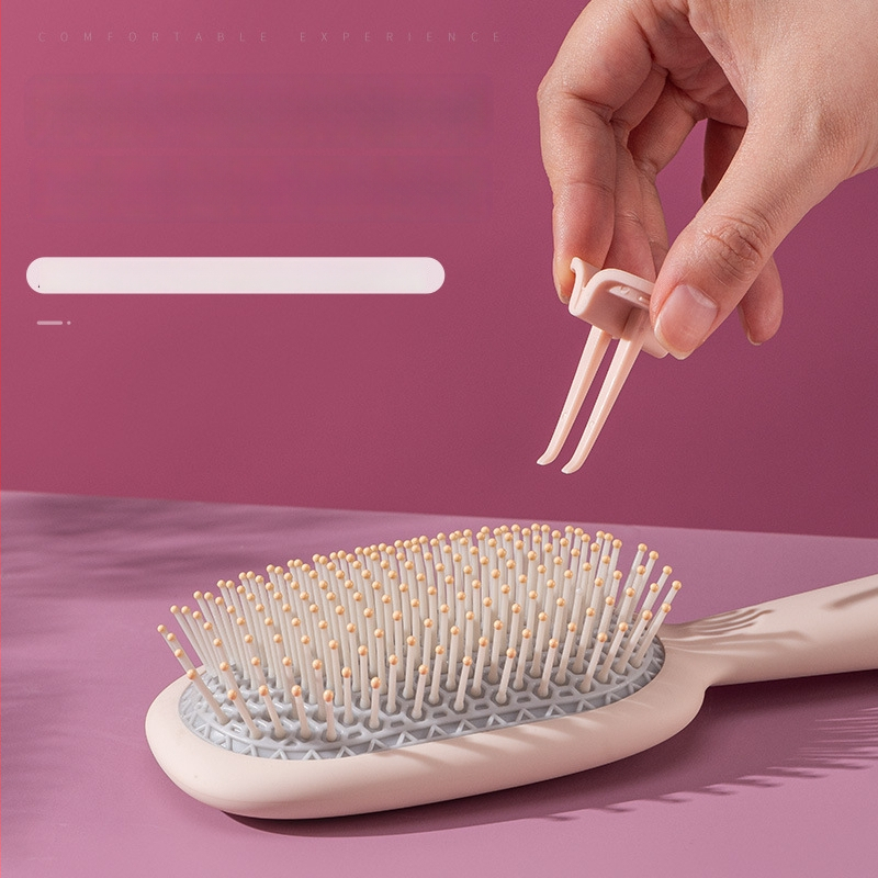 Gaisa spilvena masāžas ķemme gariem matiem — plastmasas, masāža, viļņošana, ķemmēšana