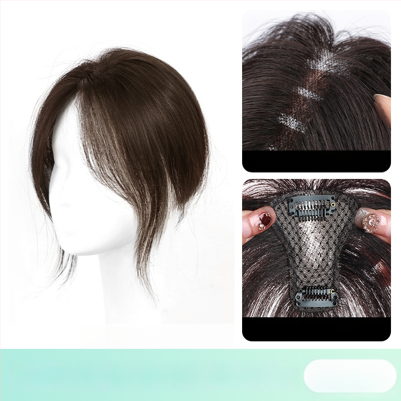 Ženska perika s bangs na vrhu glave, pravi kosa, mehanizam izrade, bangs ravne ili nagnute, nije bojiva niti uvijana