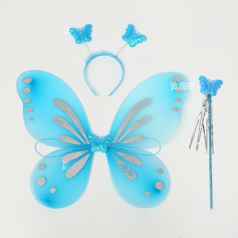 Meigikostüümi rekvisiidid: liblika tiivad, kolmekohaline komplekt lastele, kingituseks valmis, kohandusteta