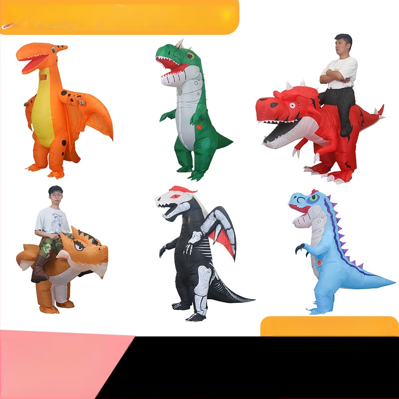 Puhutav dinosauruse cosplay kostüüm Halloweeniks – kõndiv ratsanik, kandmisme rekvisiit, polüester taft 210t, 550 g, bränd Xingtong