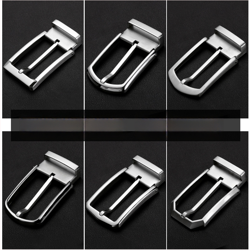 Nerūsējošā tērauda 304 pin sprādze jostai, ādas gals, dažādas sprādzes galvas, universālais stils, pielāgota apstrāde