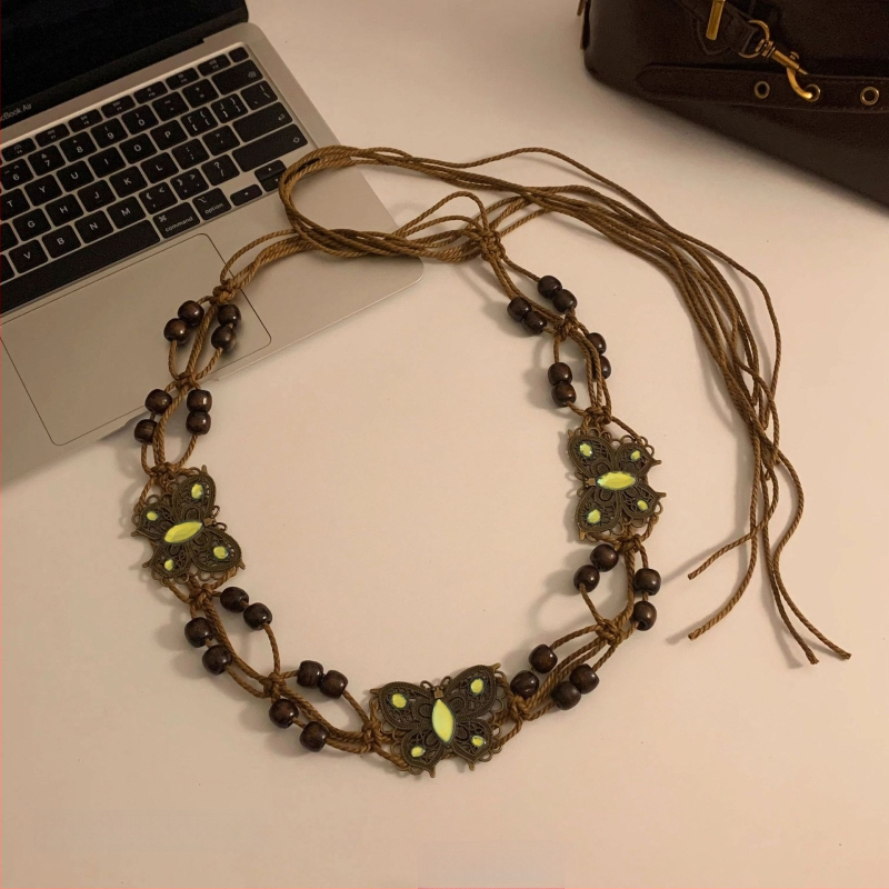 Vintage bohemiska tauriņ motīva jostas ķēde, etniska dekoratīva stila • Unisex • Metāla • Vasarai • Pavasara 2025 izlaišana • Jauniešiem