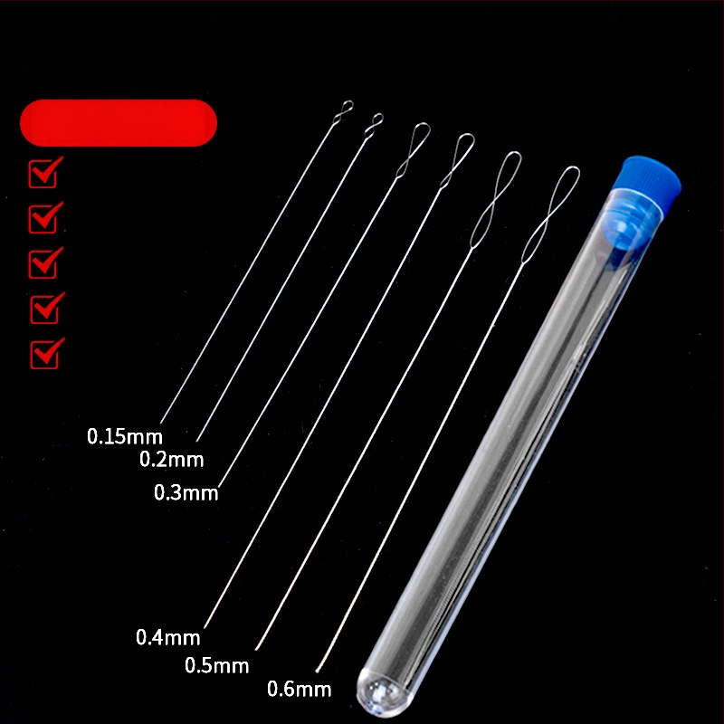 Aifsa karoliukų adata — ilga apsivijusi adata perloms ir kristalams, rankų darbo DIY įrankių rinkinys