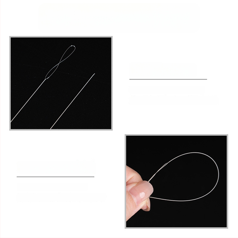 Aifsa karoliukų adata — ilga apsivijusi adata perloms ir kristalams, rankų darbo DIY įrankių rinkinys