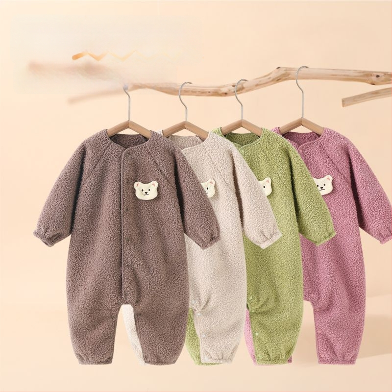 Bērnu kombinezonā ar lāča zīmējumu rudens–ziemas sezonai, zīdaiņiem, 100% poliesteris