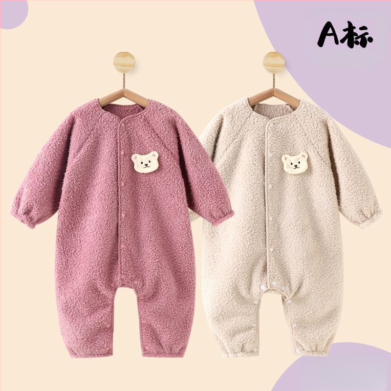 Bērnu kombinezonā ar lāča zīmējumu rudens–ziemas sezonai, zīdaiņiem, 100% poliesteris