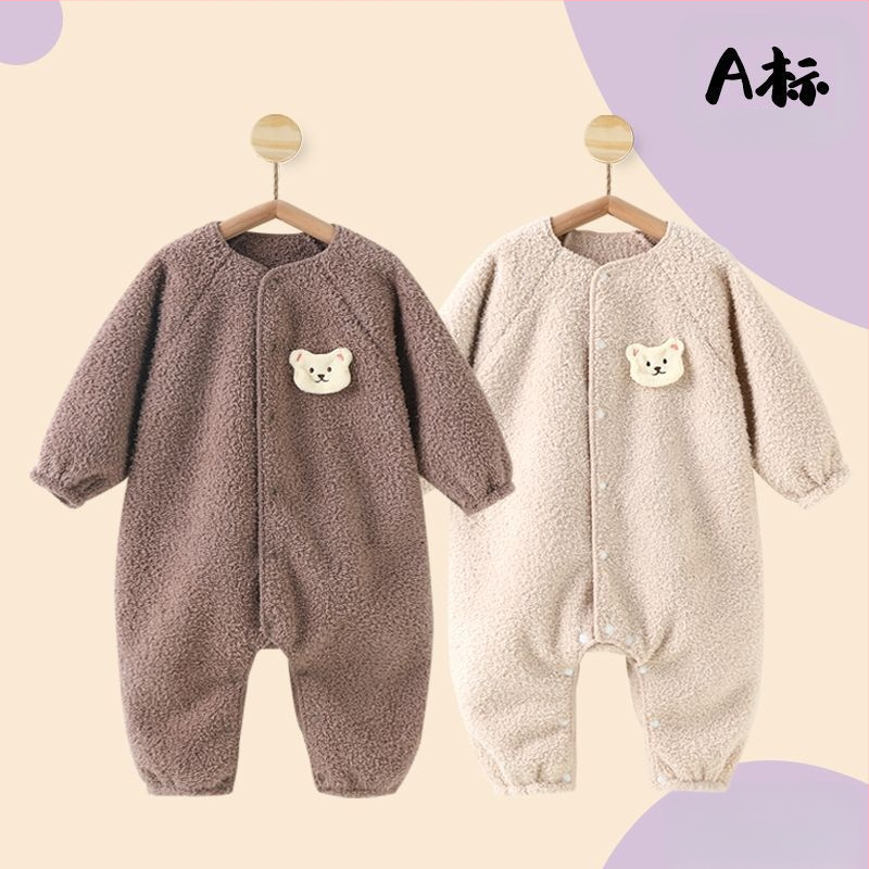 Bērnu kombinezonā ar lāča zīmējumu rudens–ziemas sezonai, zīdaiņiem, 100% poliesteris