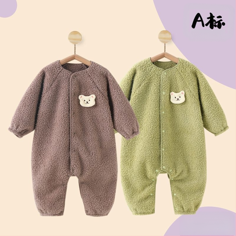 Bērnu kombinezonā ar lāča zīmējumu rudens–ziemas sezonai, zīdaiņiem, 100% poliesteris