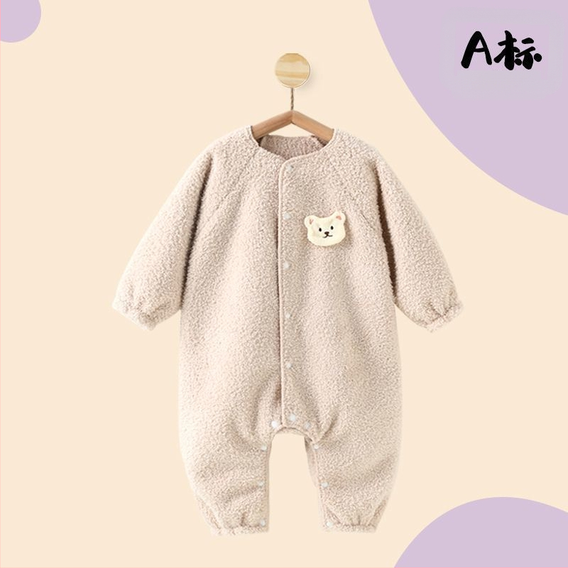 Bērnu kombinezonā ar lāča zīmējumu rudens–ziemas sezonai, zīdaiņiem, 100% poliesteris