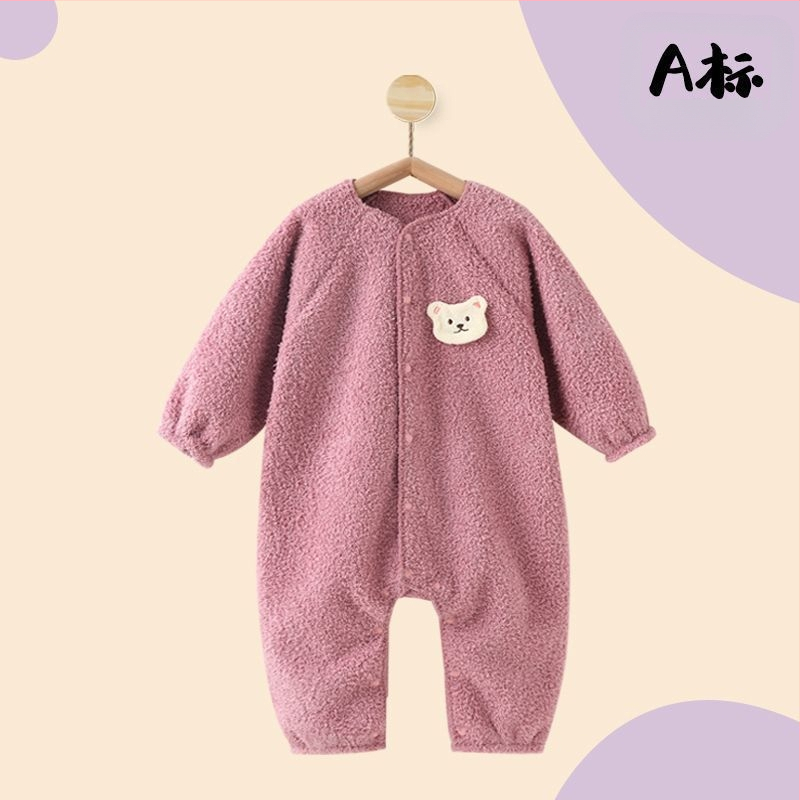 Bērnu kombinezonā ar lāča zīmējumu rudens–ziemas sezonai, zīdaiņiem, 100% poliesteris