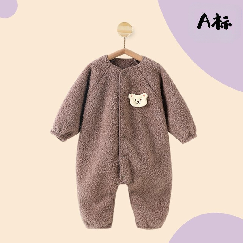 Bērnu kombinezonā ar lāča zīmējumu rudens–ziemas sezonai, zīdaiņiem, 100% poliesteris