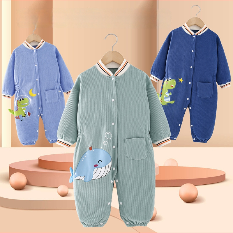 Bērnu vienas daļas rompers, poliesters, garas piedurknes, vecuma grupa 1–3 gadi, ziema pavasaris rudens