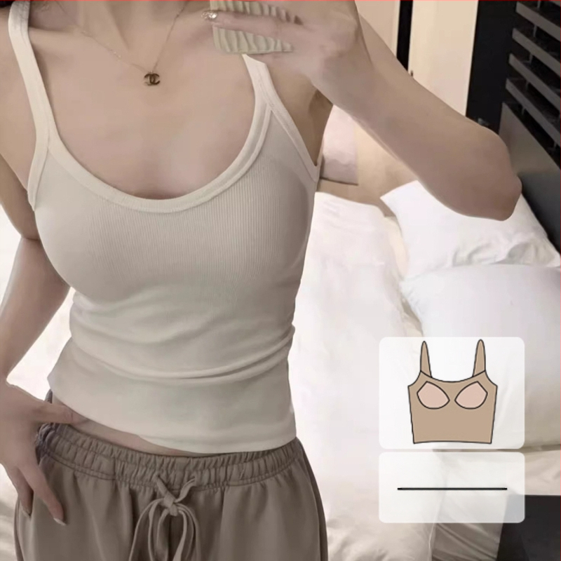 Kemisole top ar siksnām, Sling stils, stingrs pieguļums, Viskozes 95% + Elastāns 5%, Vienkrāsains dizains, Iekšējais krūšu spilvens, Vasara 2025