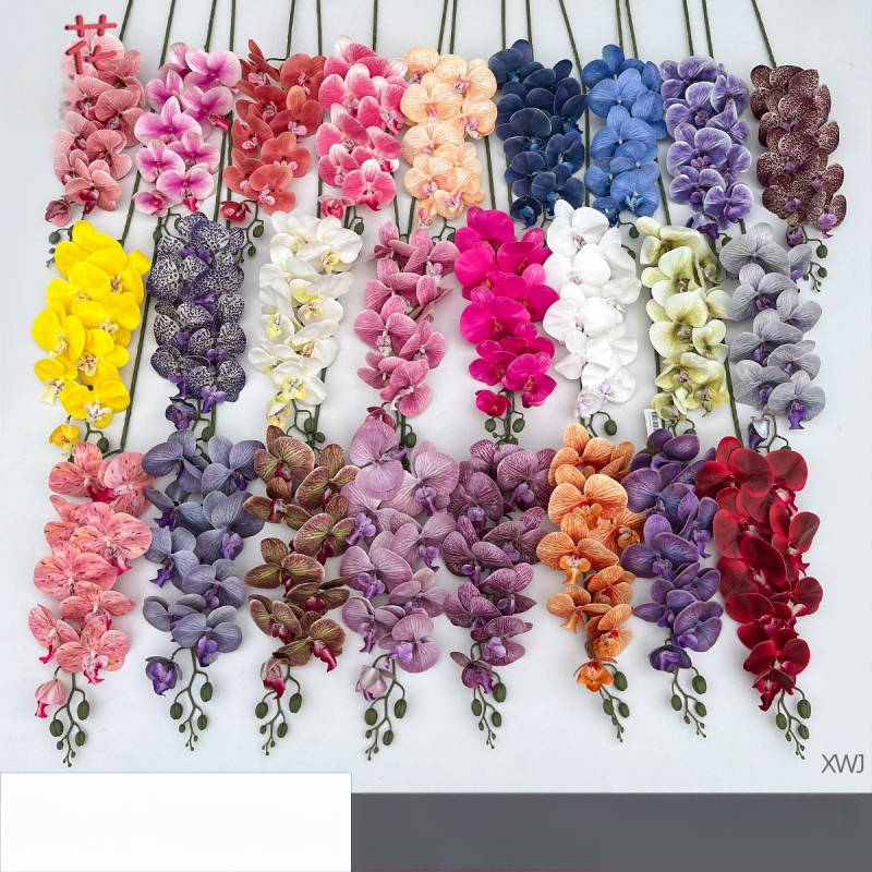 Šilkinė Phalaenopsis orchidėja — 3D studijos fotografavimo rekvizitai, stilizavimas ir reljefinė apdaila, namų dekoras