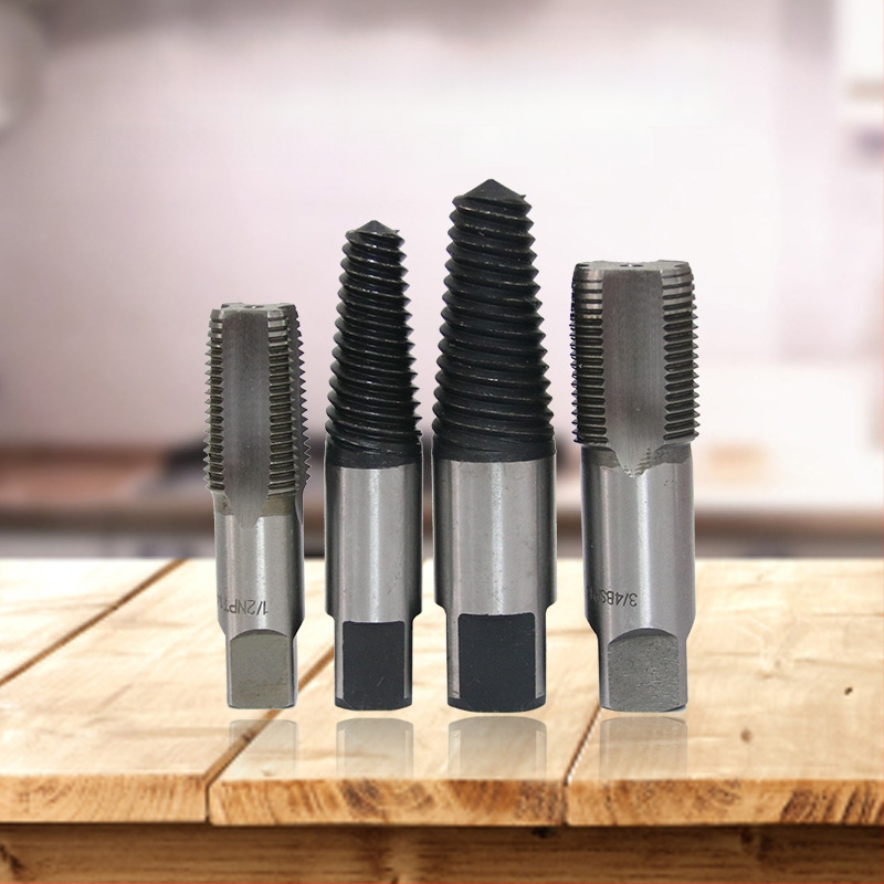 Vannas krānu vītņu remonta komplekts: sabojātas vītnes izvilkējs un vītņu griezējs, augstas oglekļa tērauds, komplekts 1/2/4/5, mājsaimniecības lietošanai, nacionālais standarts, svars 0.6