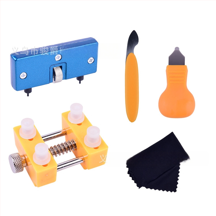 Hong Shijun pulksteņu remonta rīku komplekts – 8 gab., atvēršanas instruments aizmugurējā vāka baterijas nomaiņai, pulksteņa turētājs, divu ķepu atvērējs, mājas lietošanai