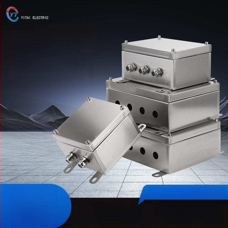 Išorinė nerūdijančio plieno terminalo dėžė, vandeniui atspari kabelių skirstymo dėžė, 4 grandinės, 5 eilučių jungikliai, IP65, pakabinamas montavimas