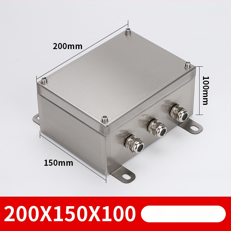 Išorinė nerūdijančio plieno terminalo dėžė, vandeniui atspari kabelių skirstymo dėžė, 4 grandinės, 5 eilučių jungikliai, IP65, pakabinamas montavimas
