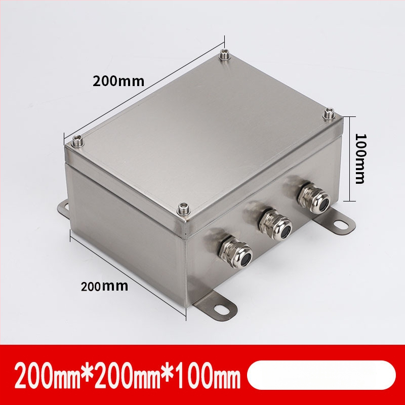 Išorinė nerūdijančio plieno terminalo dėžė, vandeniui atspari kabelių skirstymo dėžė, 4 grandinės, 5 eilučių jungikliai, IP65, pakabinamas montavimas