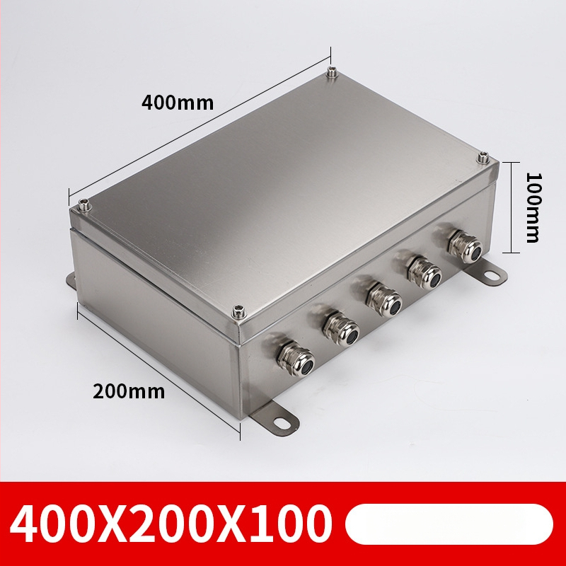 Išorinė nerūdijančio plieno terminalo dėžė, vandeniui atspari kabelių skirstymo dėžė, 4 grandinės, 5 eilučių jungikliai, IP65, pakabinamas montavimas