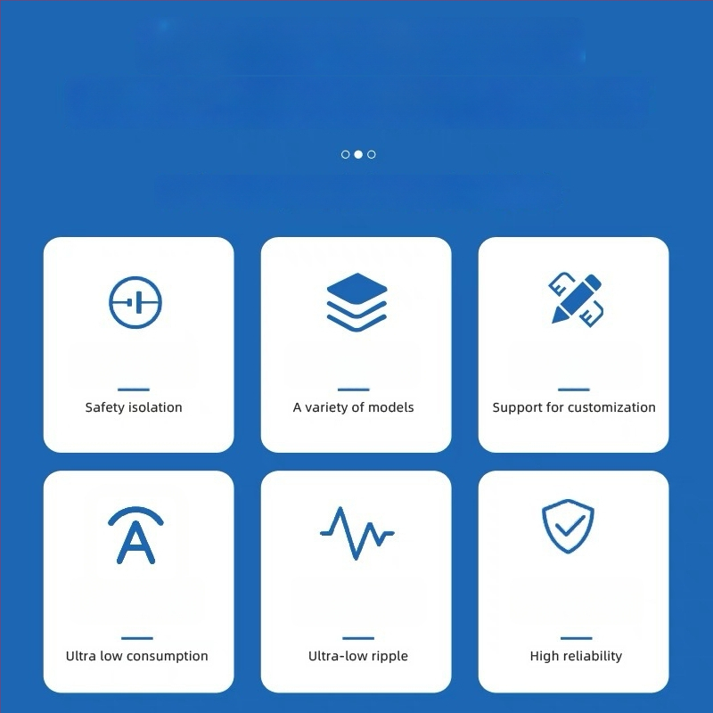 Izoliuotos maitinimo modulis A0505S/0512S/0524S-1WR2/1WR3/2WR3, 5V į 5V, 3C skaitmeninėms taikymo sritims