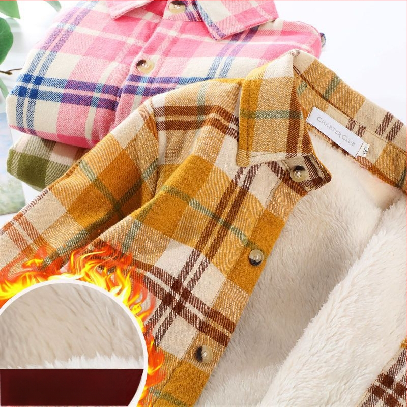 Vaikų marškiniai su fliso pamušalu, ilgos rankovės, kvadratinė apykaklė