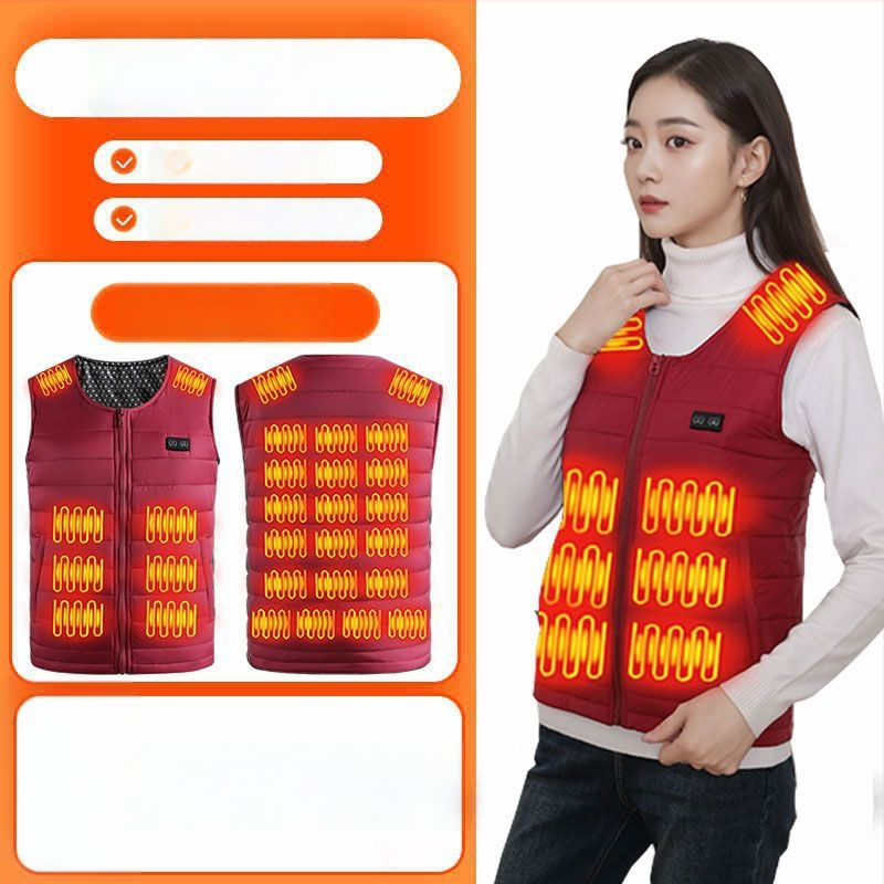 Grafénfűtéses férfi mellény - karcsú szabású, újratölthető, önfűtő, kapucnival