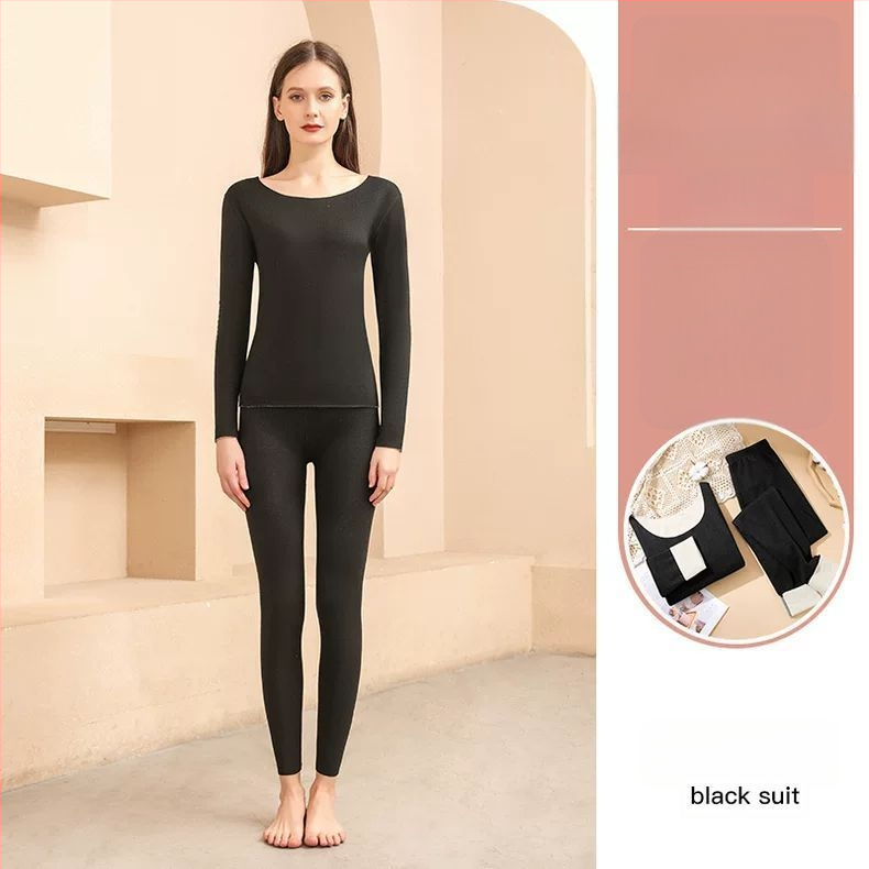 Nikon Wolf universālais poliestera termālais komplekts ar velūra oderi, apaļu kaklu, apkures funkciju, vidējā biezuma 181–200 g/m²