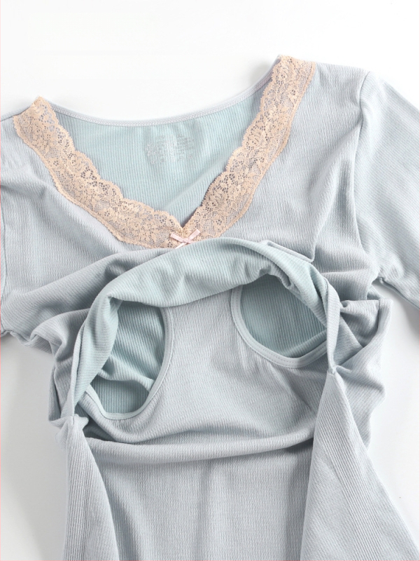 Set za trudnice i dojenje s dugim rukavima — top i hlače, poliester 30–50%, jesen-zima 2025