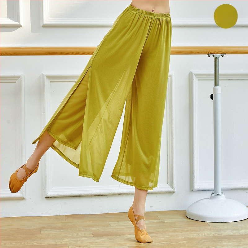 Sieviešu Water Yarn plašās deju bikses, piemērotas klasiskajam un modernajam dejām, 95% neilons