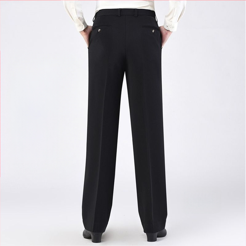 Vīriešu deju bikses Latīņu baleta standarta, nacionālais standarts, mūsdienīga augsta vidukļa, taisns griezums, poliesters, 100% poliesters, deju apģērbs