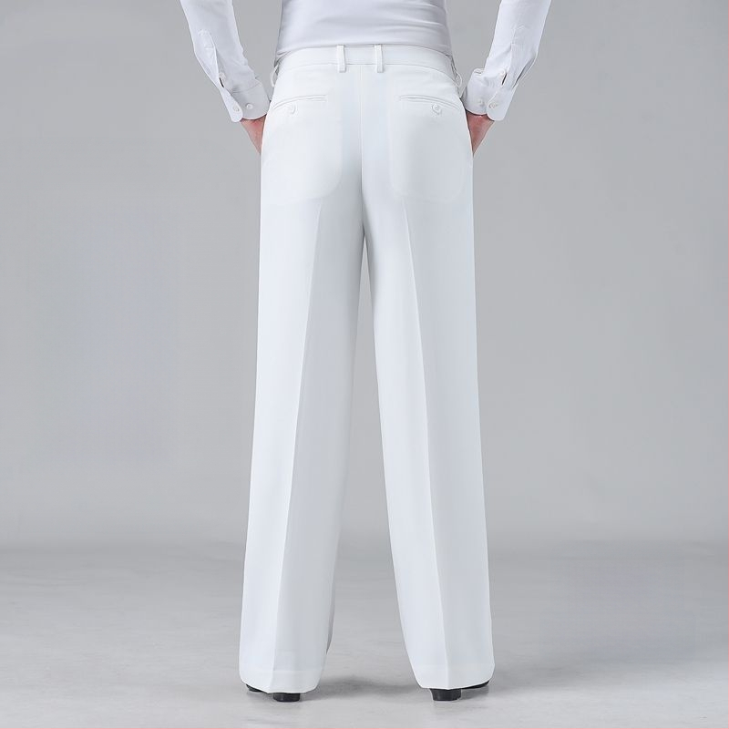 Vīriešu deju bikses Latīņu baleta standarta, nacionālais standarts, mūsdienīga augsta vidukļa, taisns griezums, poliesters, 100% poliesters, deju apģērbs