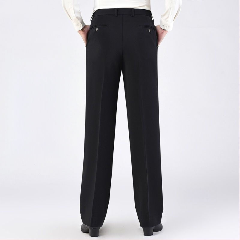 Vīriešu deju bikses Latīņu baleta standarta, nacionālais standarts, mūsdienīga augsta vidukļa, taisns griezums, poliesters, 100% poliesters, deju apģērbs