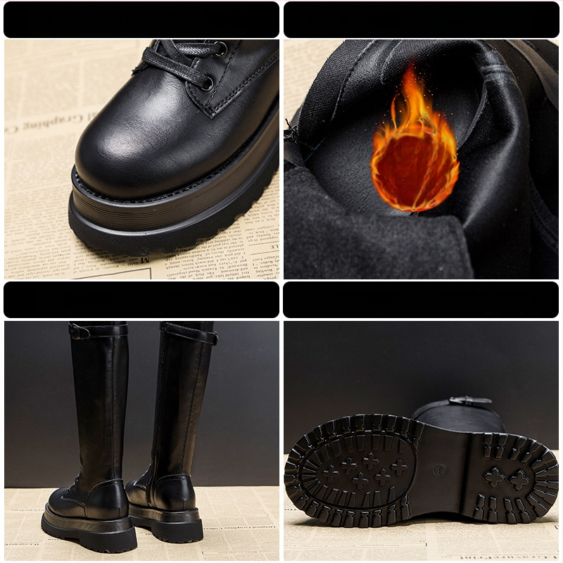 Moteriški Martin batai su mikropluošto viršumi, PU padas, aukštas šarvas, apvali nosis, šoninis užsegimas