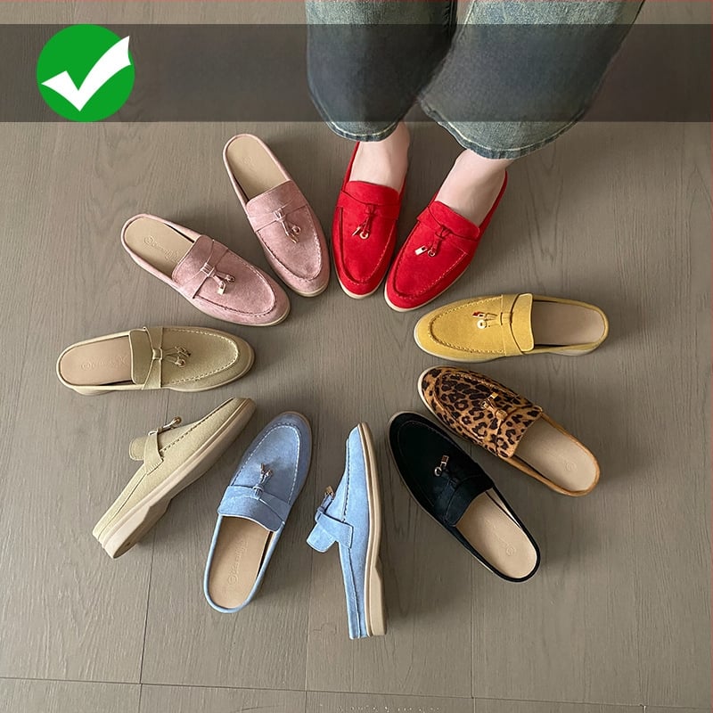 Naiste mokassiinid kutside ja kinnitusega, mikrofiiber ülemine, kummist talla, madal kand 3–6 cm