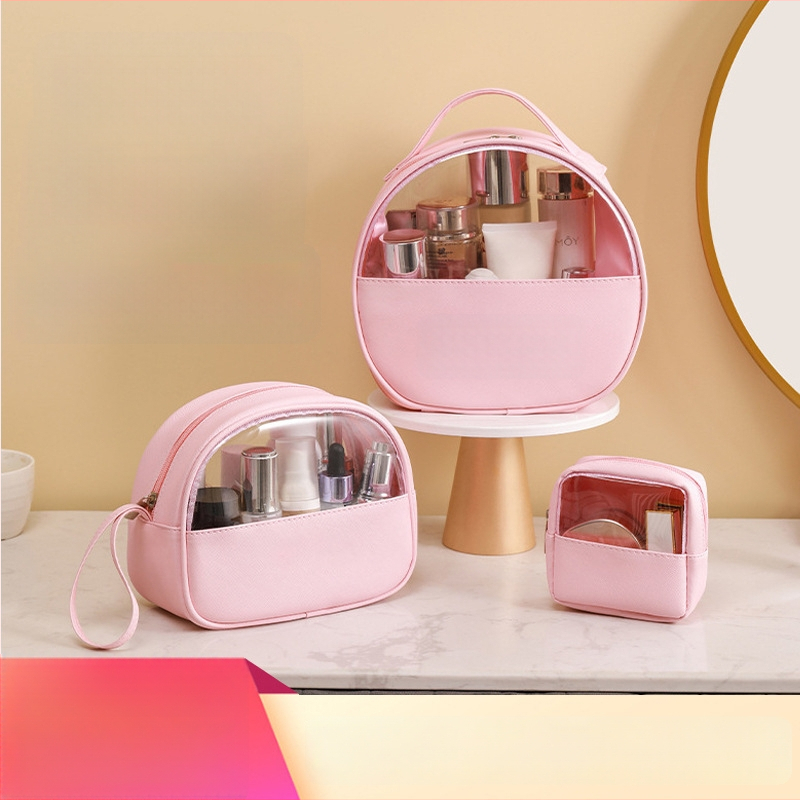 Kosmētikas soma ar cilindriskiem PU ādas dizainu ceļojumiem un grima uzglabāšanai